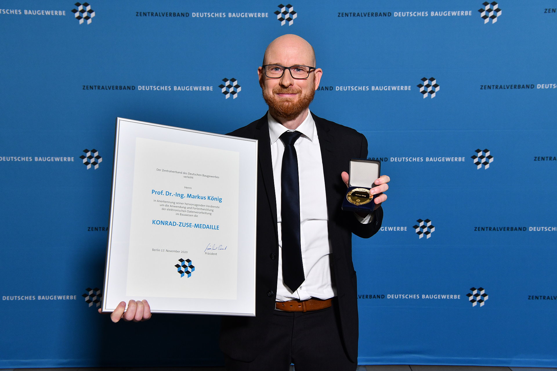 Prof. Dr.-Ing. Markus König mit Konrad-Zuse-Medaille geehrt // Foto: ZDB/Pflug